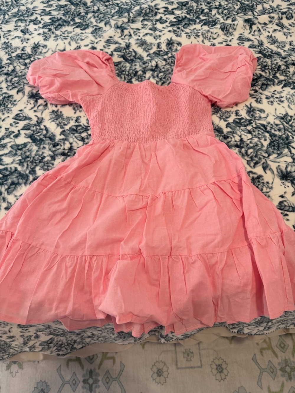 Mini Pink Puff Sleeve Summer Dress